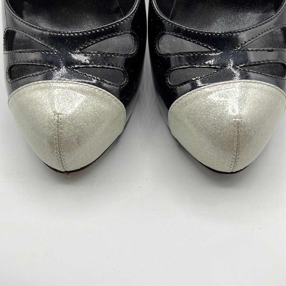 Authentic used Chanel heels size 37.5. I’m a size 6.5/7 and fits me perfectly. - Picture 8 of 8